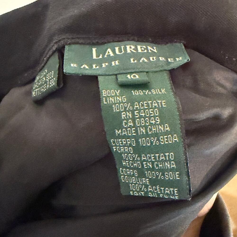 Ralph Lauren 100% Silk Pants Size 10 - Picture 3 of 3